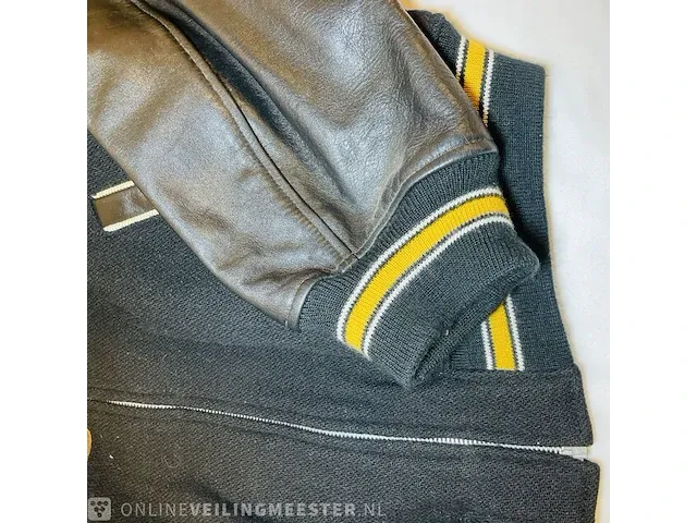 Leren jas - real mccoy x buco detroit tiger varsity jacket, bouwjaar ca. 1980 - afbeelding 4 van  6