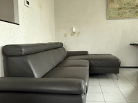 Leren zit/ligbank, montel, donkergrijs / antraciet - afbeelding 4 van  4