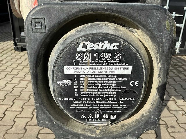 Lescha sm145s betonmolen - afbeelding 8 van  9