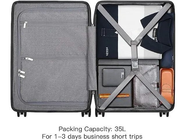 Level8 trolley 57 cm, 35l, zwart - afbeelding 3 van  3