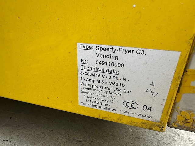 Leventi speedy fryer g3 patat friet machine - afbeelding 4 van  4
