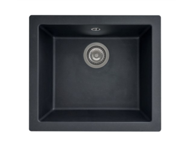 Levica spoelbak mika 50x44 cm zwart - afbeelding 1 van  4