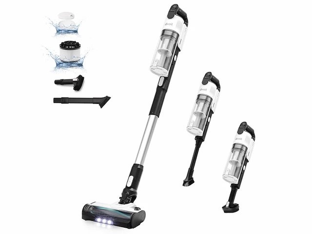 Levoit lvac200 lsvv201weu stofzuiger en elektrische bezem abs metaal aluminium wit/zwart - afbeelding 1 van  5