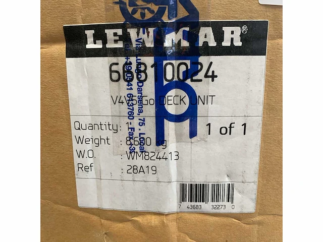 Lewmar v4v5 gypsy stainless steel go deck unit only - 66810024 - afbeelding 1 van  2