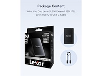 Lexar sl500 externe ssd 2tb, usb3.2 gen2x2 draagbare ssd, pssd tot 2000mb/s lezen - afbeelding 2 van  4