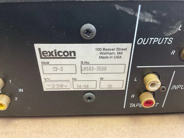 Lexicon cp-3 amplifier (2x) - afbeelding 5 van  6
