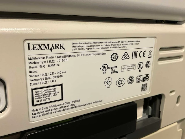 Lexmark - mx511de - laserprinter - afbeelding 6 van  6