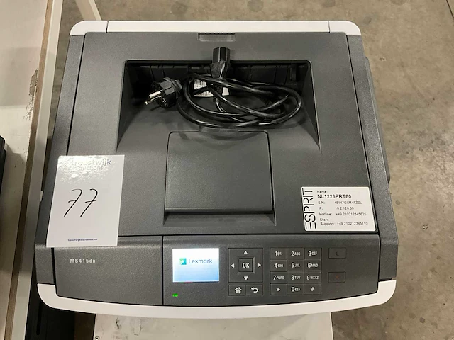 Lexmark ms415dn laserprinter - afbeelding 3 van  5