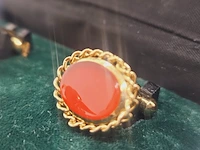 L'four goldplated manchet knopen + tie pin - afbeelding 3 van  7