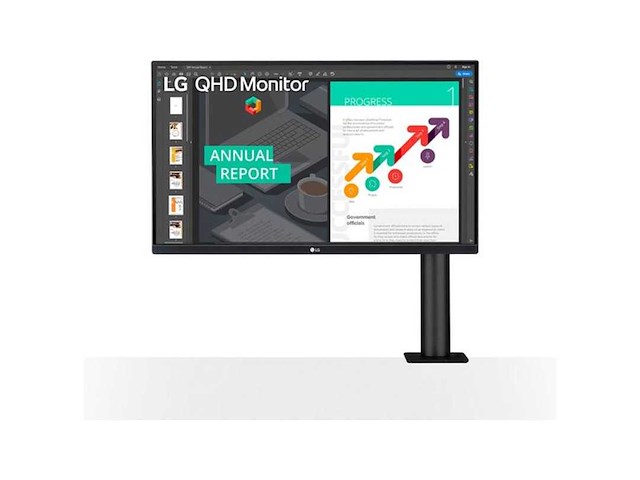 Lg 27qn880-b led display 68,6 cm (27") 2560 x 1440 pixels quad hd lcd zwart - afbeelding 1 van  2