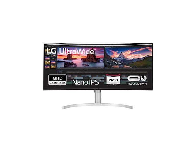 Lg 38wn95c - qhd+ ips ultrawide monitor - 160hz - 38 inch - afbeelding 1 van  3