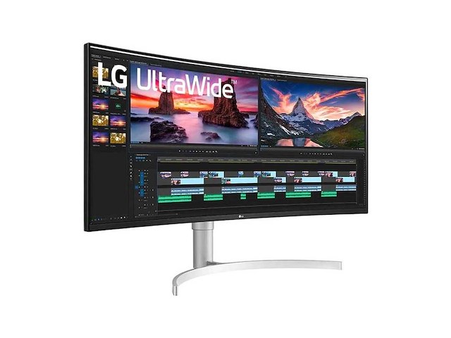 Lg 38wn95cp-w - qhd+ nano ips ultrawide monitor - 144hz - thunderbolt 3 94w - 38 inch - afbeelding 1 van  2