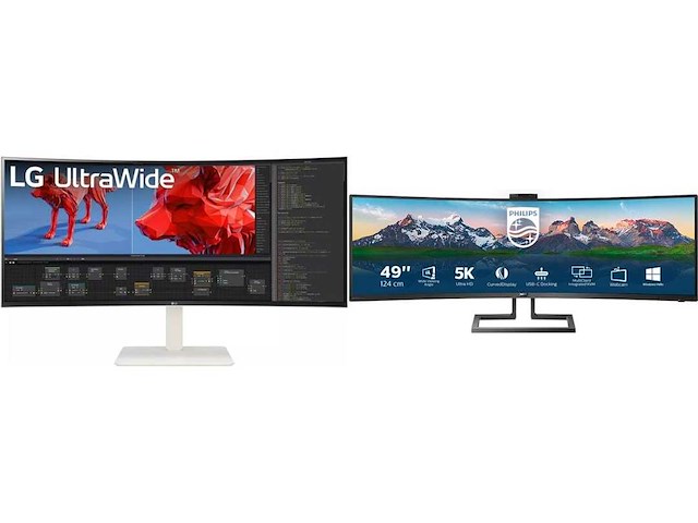 Lg 38wr85qc-w - qhd ultrawide monitor - usb-c - rj45 - kvm switch - 144hz - 38 inch - afbeelding 1 van  2