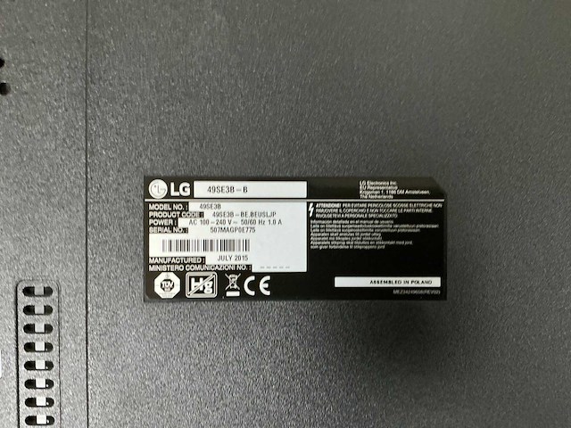 Lg 49se3kb-b monitor - afbeelding 4 van  4