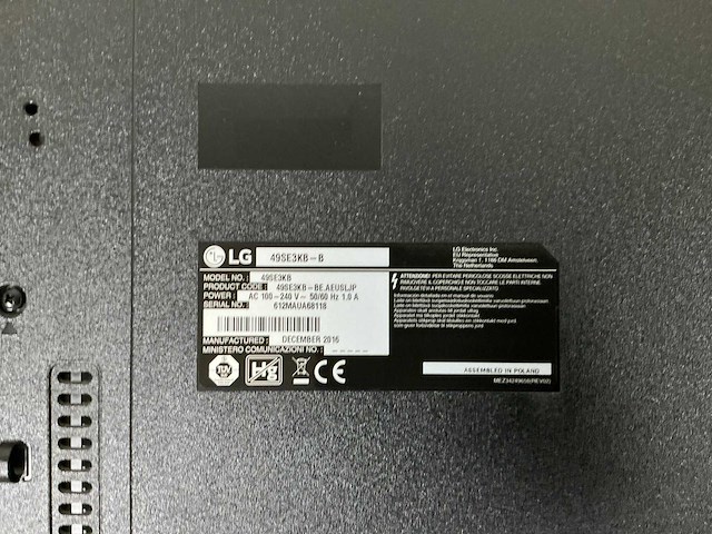Lg 49se3kb-b monitor - afbeelding 4 van  4