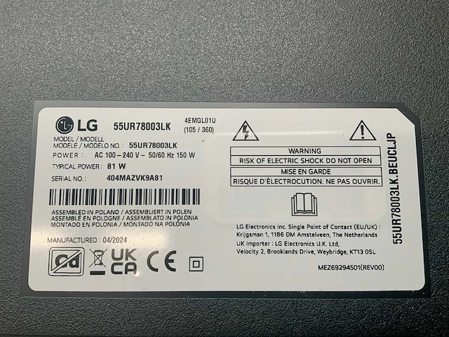 Lg 55ur78003lk televisie 55” (2x) - afbeelding 2 van  10
