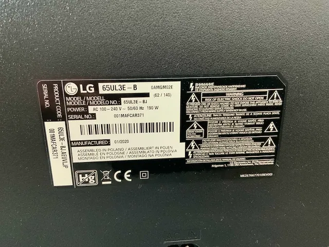Lg 65ul3e-b televisie - afbeelding 4 van  4