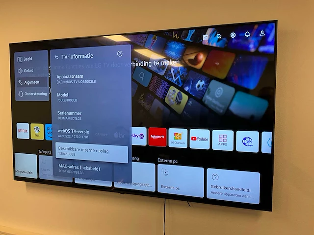 Lg 75uq81003lb televisie - afbeelding 1 van  3