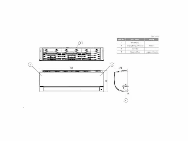 Lg airconditioning set binnen en buitenunit 5kw - afbeelding 3 van  11