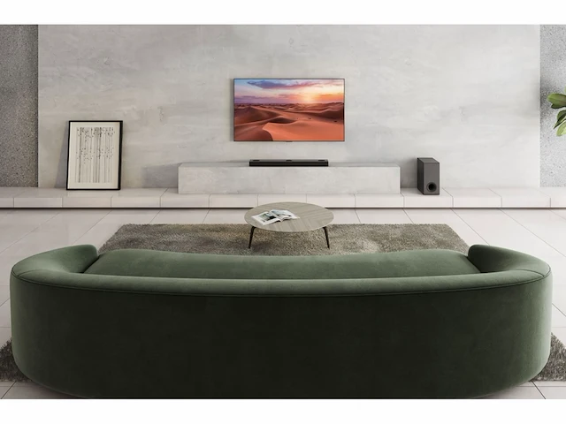 Lg ds80qy 3.1.3 soundbar 480w met draadloze subwoofer & meridian-technologie donker staal zilver - afbeelding 2 van  5