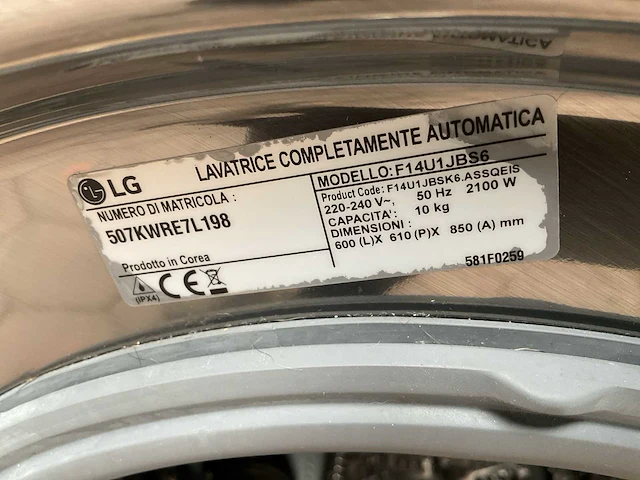 Lg f14u1jbs6 wasmachine (2x) - afbeelding 6 van  8