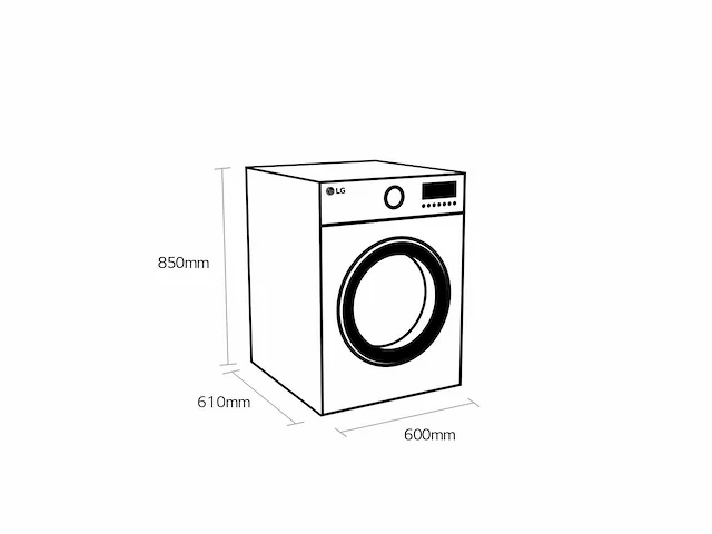 Lg fdt208w wasdroger vrijstaand voorbelading 8 kg a++ wit - afbeelding 19 van  21
