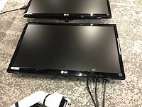 Lg flatron ips234 monitor op monitorarm (2x) - afbeelding 2 van  6