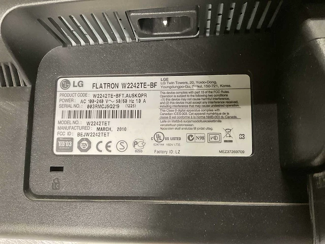 Lg flatron w2242te monitor (2x) - afbeelding 4 van  7