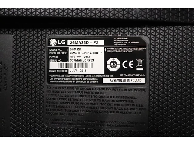 Lg led tv 26"- model 26ma33d - afbeelding 3 van  7