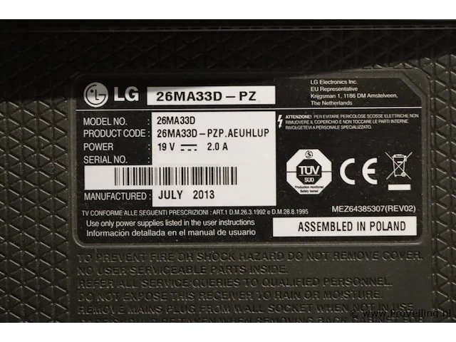 Lg led tv 26"- model 26ma33d - afbeelding 6 van  7