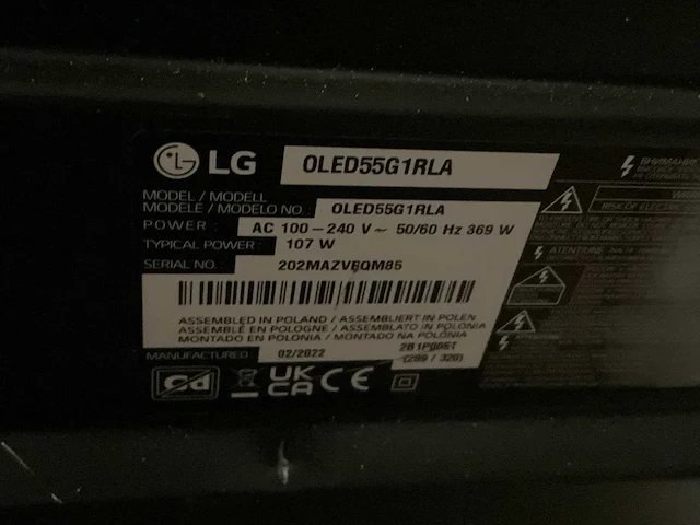 Lg oled55g1rla 55” uhd 4k televisie - afbeelding 3 van  3