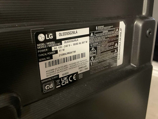 Lg oled55g26la 55” uhd 4k televisie - afbeelding 4 van  5