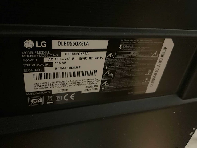 Lg oled55gx6la 55” uhd 4k televisie - afbeelding 5 van  5