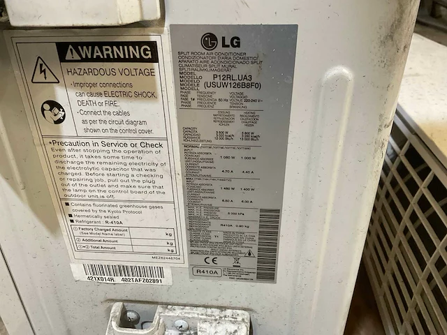 Lg p12rlua3 split- airconditioning - afbeelding 6 van  6