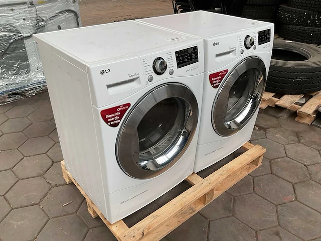 Lg rc9055ap2f wasdroger (2x) - afbeelding 1 van  8