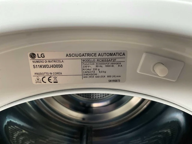 Lg rc9055ap2f wasdroger (2x) - afbeelding 6 van  8