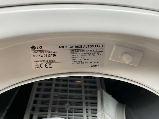 Lg rc9055ap2f wasdroger (2x) - afbeelding 8 van  8