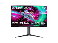 Lg ultragear 27gr93u-b - 4k ips gaming monitor - 144hz - hdmi 2.1 - 27 inch - afbeelding 1 van  2