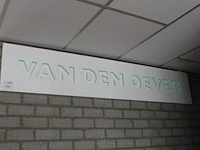 Lichtbak met verzonken letters van den oever en verlichting. afmeting 220 x 40 x 6 cm - afbeelding 1 van  1