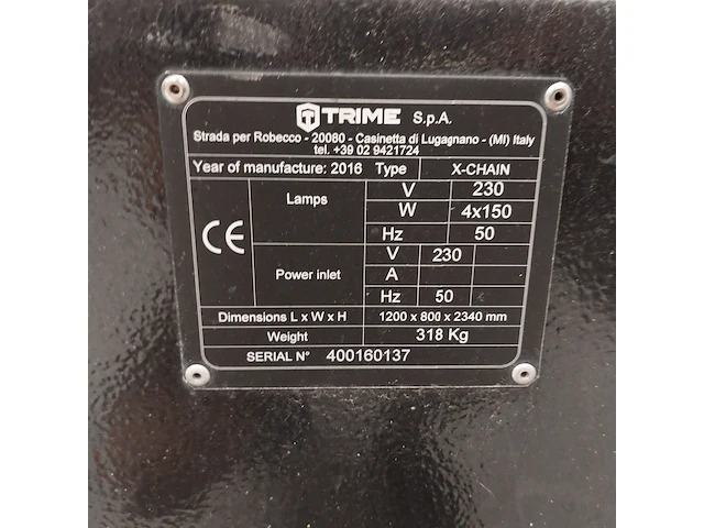 Lichtmast koppelbaar 230v 4x150w led mobiel trime, x-chain a0002, bouwjaar 2016 - afbeelding 13 van  20