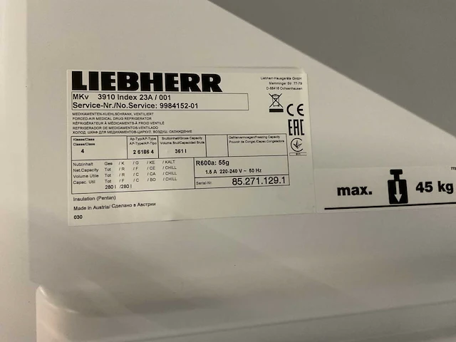 Liebherr - mediline - laboratorium koelkast - afbeelding 5 van  8