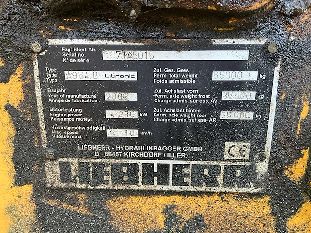 Liebherr a954b litronic overslagkraan - afbeelding 68 van  70