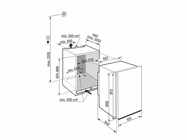Liebherr dre390020 inbouw koelkast - afbeelding 5 van  5