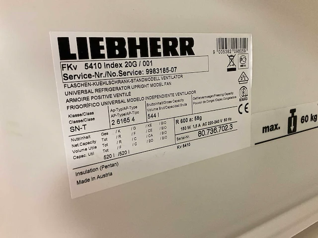 Liebherr fkv 5410 index koelkast - afbeelding 7 van  7