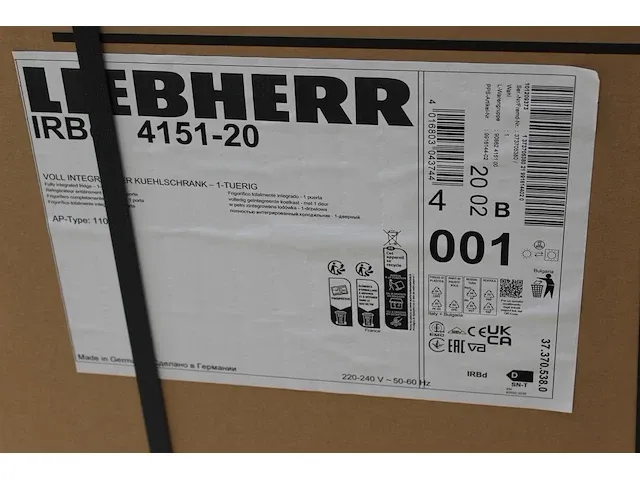 Liebherr irbd 4151-20 combi-koelkast ingebouw wit. nishoogte 122 cm. inhoud koelen 159 liter. inhoud vriez... - afbeelding 4 van  4