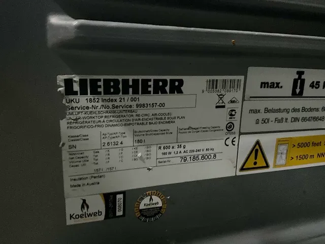 Liebherr uku 1852 index glasdeur koelkast - afbeelding 5 van  5