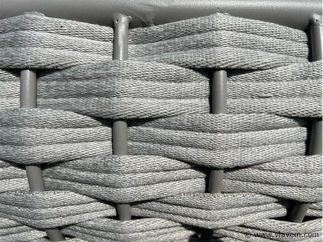 Ligbeddenset 2-delig dark antraciet wicker / light grey kussens - afbeelding 3 van  4