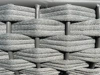 Ligbeddenset 2-delig dark antraciet wicker / light grey kussens - afbeelding 3 van  4