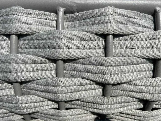 Ligbeddenset 3-delig dark antraciet wicker / light grey kussens - afbeelding 3 van  4