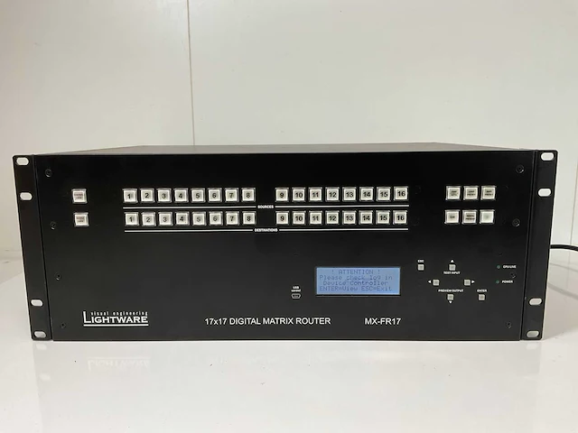 Lightware (mx-fr17), 17x17 digital crosspoint router frame - afbeelding 1 van  6